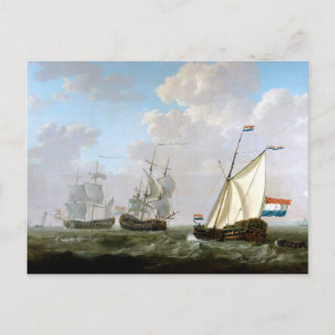 The Dutch East India Company Ships by Jacob van St Briefkaart
