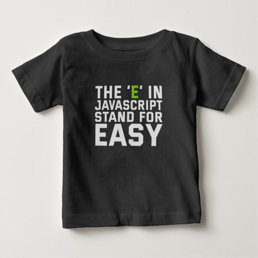 The E in Javascript Stand For Easy Funny Coding (Voorkant)