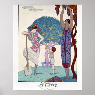 The Earth, 1925 (kleurenlitho) Poster