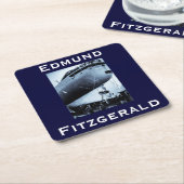 The Edmund Fitzgerald Vierkante Kartonnen Onderzetter (Schuin)
