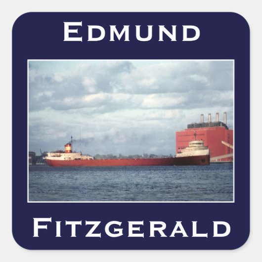 The Edmund Fitzgerald Vierkante Sticker (Voorkant)