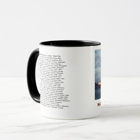 The Edmund Fitzgerald with Crew Names Mok (Voorkant links)