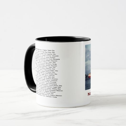 The Edmund Fitzgerald with Crew Names Mok (Voorkant links)