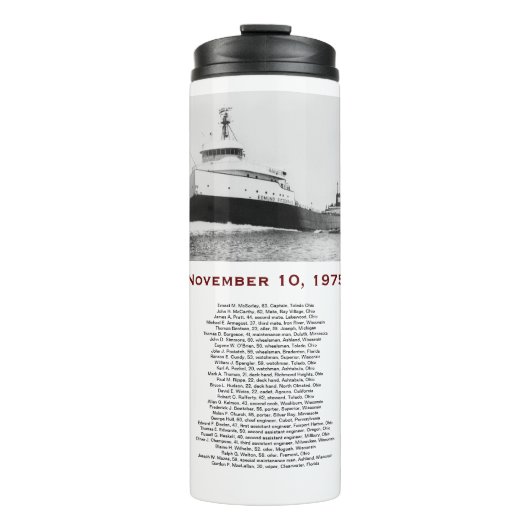 The Edmund Fitzgerald with Crew Names Mug Thermosbeker (Voorkant)