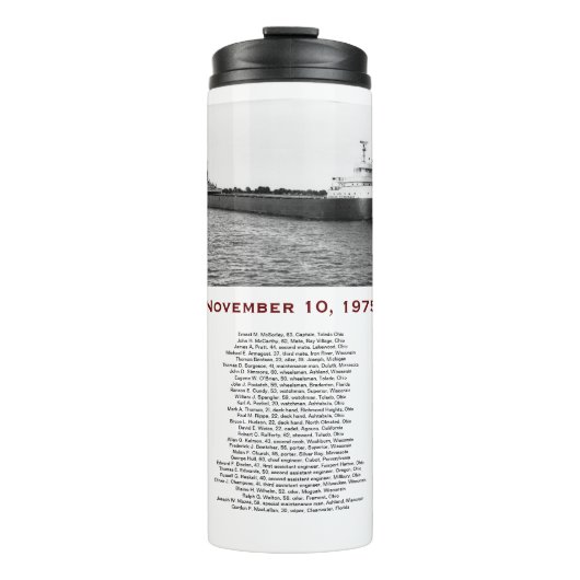The Edmund Fitzgerald with Crew Names Mug Thermosbeker (Voorkant)