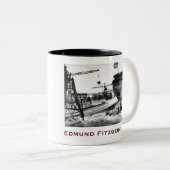 The Edmund Fitzgerald with Crew Names Tweekleurige Koffiemok (Voorkant rechts)