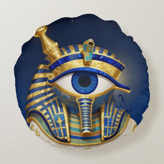 The Egyptian Eye´1 Rond Kussen (Achterkant)