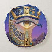 The Egyptian Eye´2 Rond Kussen (Achterkant)