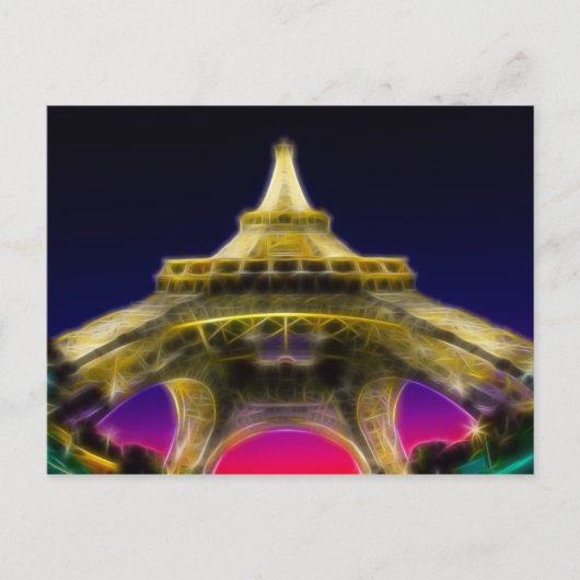 The Eiffel Tower, Parijs, Frankrijk Briefkaart (Voorkant)
