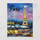 The Eiffel Tower Paris Frankrijk Briefkaart (Voorkant)