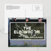 The Elbow Room Sign, Unalaska Island Briefkaart (Voorkant / Achterkant)