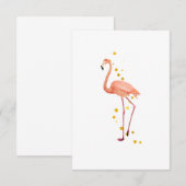The elegant flamingo kaart (Voorkant / Achterkant)