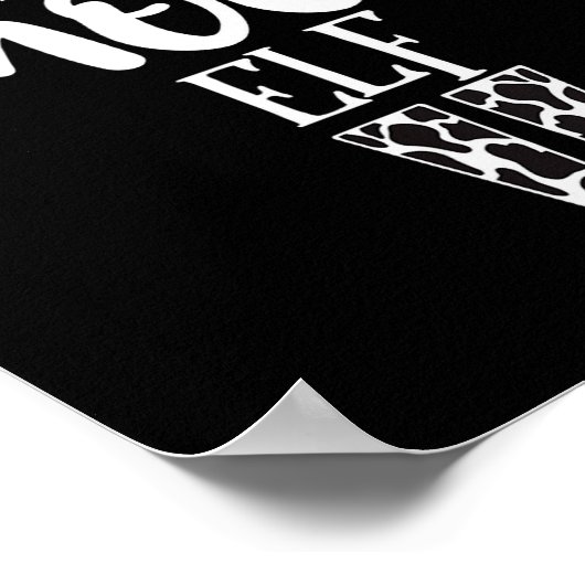 The Elf Moo Cow Funny Christmas Elf Family Matchin Poster (Hoek)