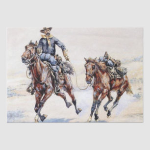 The Empty Saddle Western Art door Frederic Remingt Tissuepapier