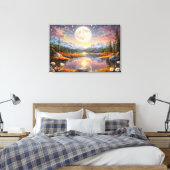 The Enchanted Dream Lake Canvas Afdruk (Insitu (Slaapkamer))