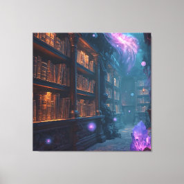 The Enchanted Library Canvas Afdruk