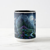 The Enchanted Moonlight Cat Ceramic Mug (Centre)