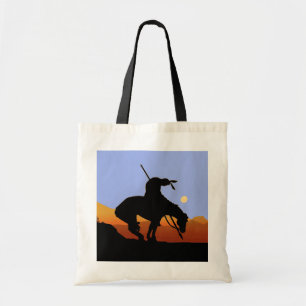 The End of the Trail Silhouette Tote Bag