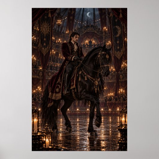 The Equestrian | Gothic Circus Fine Art Poster (Devant)