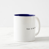Thé Est Ma Jam Cute Blue Petit Déjeuner Café Mug (Devant droit)