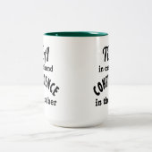 Thé et confiance Mug 2 tonalités, 15 oz (Centre)
