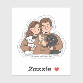 The Eternal Bond Couple & Pet Abundance Collection Sticker