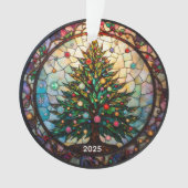 The Eternal Evergreen: Stained Glass Ornament (voorkant)