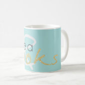 Thé étincelant or et livres Café Mug (Devant droit)
