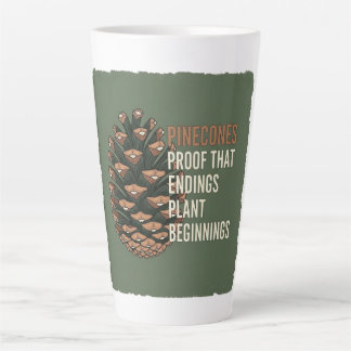 The Evergreen Promise - Pine cone design Latte Mok