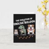 The Evolution Of An English Bulldog Funny Kaart (Gele Bloem)