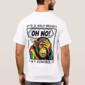The Existential Chimp: Serious Primate Face T-Shi T-shirt (Achterkant)