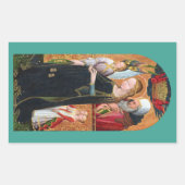 The Expectant Madonna with Saint Joseph 4-UP Rechthoekige Sticker (Voorkant)