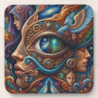 The Eye of Infinite Possibility Koffie Bier Onderzetter