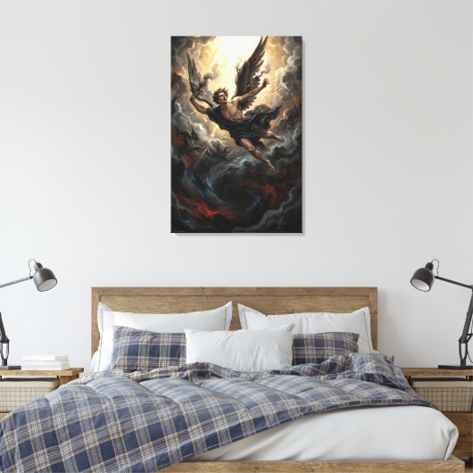 The Fall of Lucifer from Heaven Canvas Afdruk (Insitu (Slaapkamer))
