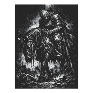 The Fallen Knight door BurnsInHell Perfect Poster