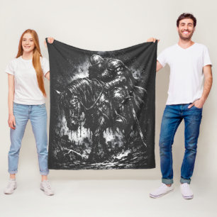 The Fallen Knight van BurnsInHell Fleece Deken
