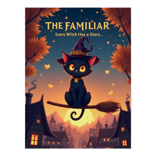 The Familiar - Affiche de sorcière et chat (Devant)