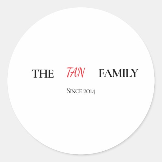 The Family Personalized Round Sticker (Voorkant)