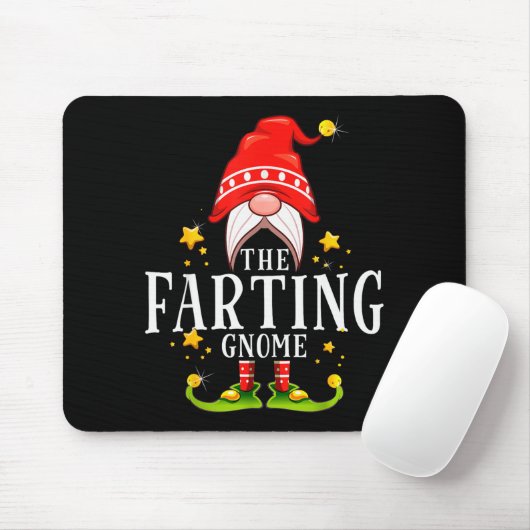 The Farting Gnome Christmas Matching Muismat (Met muis)