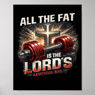 The Fat is Lords Gym Christelijke Workout Dumbbell Poster