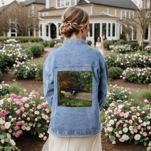 The Fate of Ophelia Customizable Text  Denim Jacket (Huwelijk Achterkant)