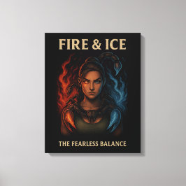 The Fearless Balance Warrior Woman Canvas Afdruk