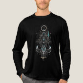 The Fennec Oracle of Sacred Geometry Tri-Blend Shirt (Voorkant volledig)