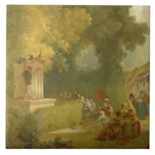 The Fete at Saint-Cloud, detail van het Show Puppe Tegeltje