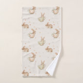 thé fête mignonne lapins (Serviette à main)
