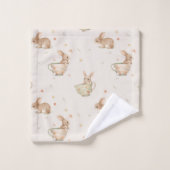 thé fête mignonne lapins (Gant de toilette)