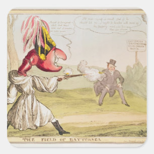 The Field of Battersea, 1829 Vierkante Sticker