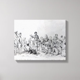 The Field Preacher, 1837 Canvas Afdruk
