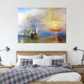 The Fighting Temeraire by J. M. W. Turner Canvas Afdruk (Insitu (Slaapkamer))