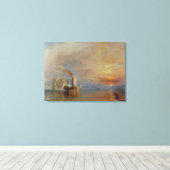 The Fighting Temeraire (door J.M.W. Turner) Canvas Afdruk (Insitu (Houten vloer))